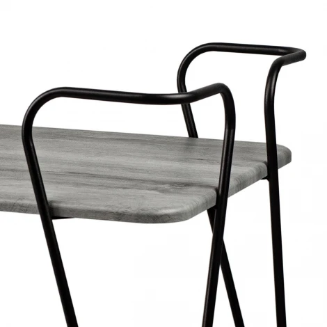 Стол сервировочный Эстер черный/орех гикори grey Mebelik 008845