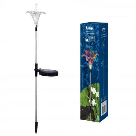 Грунтовый светильник на солнечной батарее RGB Uniel USL-S-104/MT810 Lily (LED, цветы, IP44)