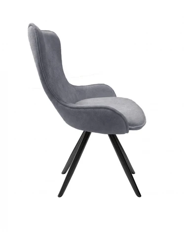 Стул DikLine 333 поворотный TW09 светло-серый, ножки черные 00-00084730