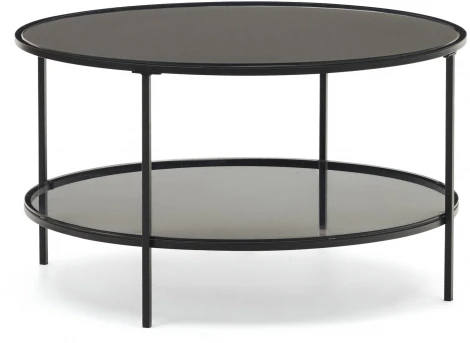 Журнальный стол La Forma (ex Julia Grup) Gilda (Черный/ Сталь,Стекло)