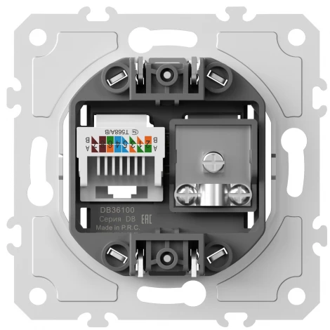 Механизм ТВ-розетки + Ethernet RJ-45 Donel DB DB36100