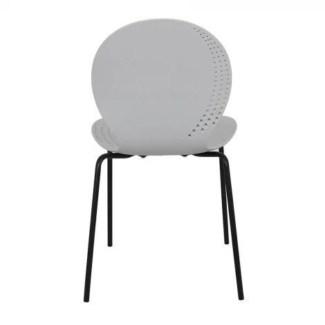 Комплект из 2-х стульев Wave серый с черными ножками Bradex Home FR 1065P