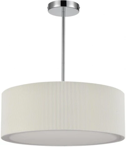 Потолочная люстра на штанге Lumion Zigrisa 8110/5 хром/белый, металл/текстиль E14 5*40W 220V (круглые)