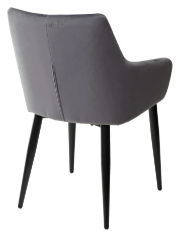 Стул M-City HECTOR BLUVEL-14 GREY, велюр/ черный каркас