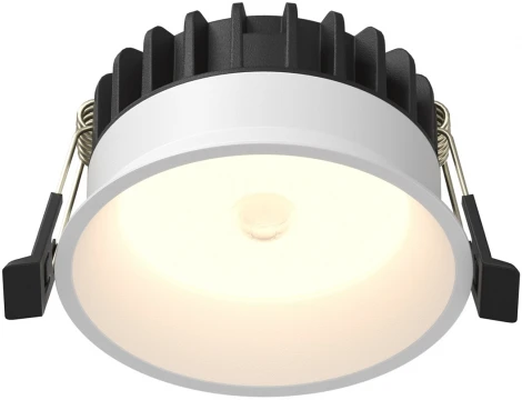 Встраиваемый светильник Maytoni Okno DL055-8W3K-SEN-W (LED, 220V, датчик движения, круглые, IP44)