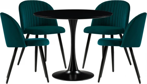 Стол кухонный Woodville Аринай green / black