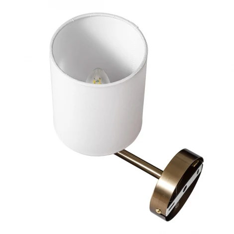 Бра Lumion Eclate 8412/1W латунь/белый, металл/текстиль Е14 40W 220V