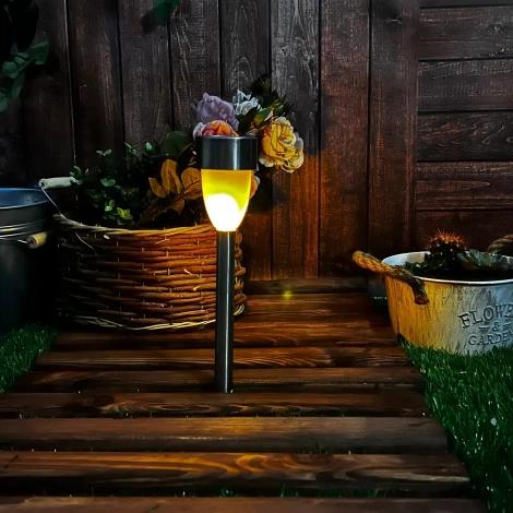 Грунтовый светильник на солнечной батарее Uniel USL-S-187/MM360 METAL TORCH (LED, IP44)
