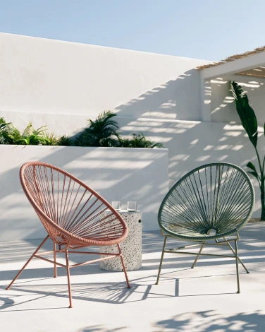 Стул уличный La Forma (ex Julia Grup) Samantha (Зеленый/ Металл,Веревка,Сталь)