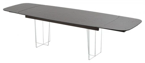 Стол ЛАУРИТЦ (LAURITS) 200 цвет БРОНЗА (GOLDEN), стекло BUBBLE / Прозрачный каркас ®DISAUR M-City 64664