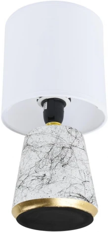 Настольная лампа Lumion Giata 8169/1T белый/серый керамика/текстиль E14 1*40W 220V (выключатель, круглые)