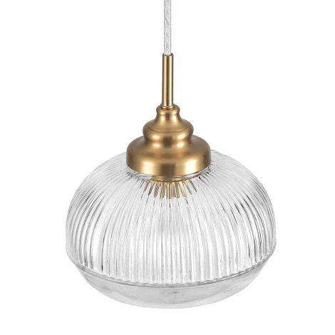 Подвесной светильник Lumion Dea 8439/1B латунь/прозрачный металл/стекло E14 1*40W 220V