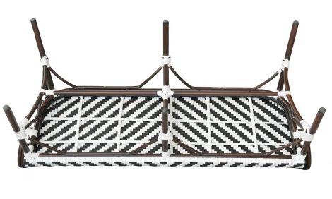 "Кабри" диван двухместный из искусственного ротанга, цвет черно-белый 4SIS ZF2186C Black