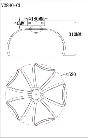 Потолочная люстра Moderli Astra V2840-CL