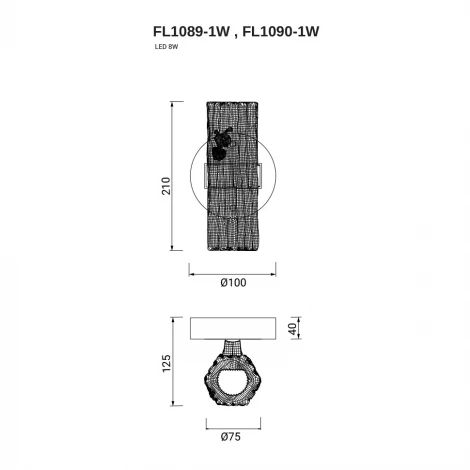 Бра Fluorite Inverno Rose FL1090-1W