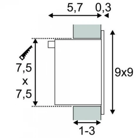 Подсветка для лестниц и ступеней Slv Frame 113260