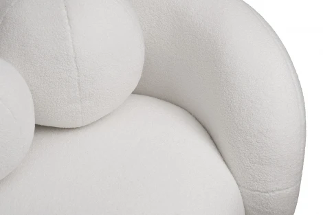 Диван Монблан(Monblan) трехместный букле белый Hush000 232*96*63см Garda Decor MONBLAN-T3-Hush000