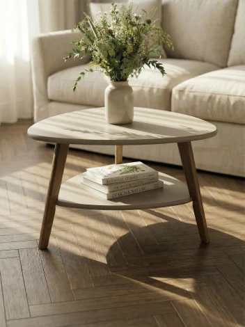 Стол журнальный Бруклин латте/орех кантри Mebelik 009936