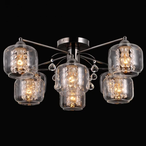 Потолочная люстра Natali Kovaltseva Laina 75091/8C DARK CHROME