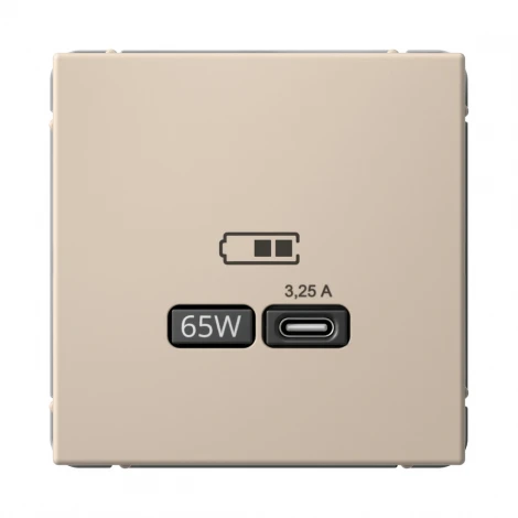 Розетка с быстрой зарядкой USB Type-C 65Вт (песочный) Systeme Electric GAL001227