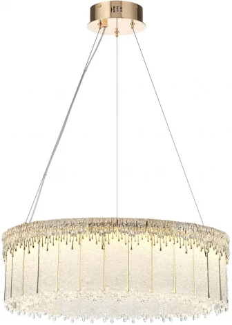 Подвесная люстра Odeon Light Cleo 5091/80L золотой/стекло LED 80W 3700K (220V, на тросе, круглые)
