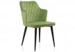 15025Обеденный стул на металлокаркасе Woodville Velen dark green 15025