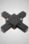 Коннектор однофазный X-образный AM Group TRACK AM178 BK (220V)