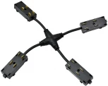 Гибкий Х-образный, электрический коннектор трека Denkirs SMART TR2116-BK (220V)