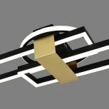 Потолочная люстра светодиодная Escada Antlia 10278/3LED 120Вт ИК-пульт, металл/акрил, черный/золото (регулировка яркости, 220V)