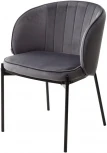Стул DIANA BLUVEL-14 GREY, велюр / черный каркас