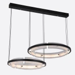 Подвесной светильник ярусный светодиодный с пультом iLedex Meridian C4716-78 MBK (220V, на проводе, кольцо)