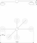 Потолочная люстра Eurosvet Opaline 70220/6 черный (шар)