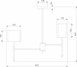 Потолочная люстра Wi-Fi на штанге Eurosvet Notturno 60162/8 черный (220V, управление смартфоном, голосовое управление, умный дом - Minimir Home, Алиса, Маруся, Салют)