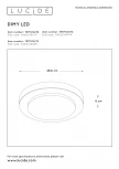 Потолочный светильник круглый светодиодный диммируемый для ванной IP21 Lucide Dimy 79179/12/30 (220V, круглые)
