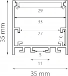 Профиль накладной с прямоугольным рассеивателем Lightstar Profiled 419261