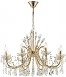 Подвесная люстра Odeon Light Versia 4977/8 (220V, хрусталь, подвески, на цепи, подсвечник, свеча)