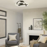 Потолочная люстра светодиодная с вентилятором пультом и управлением смартфоном голосовым регулировкой цветовой температуры Mantra Nepal 7802 (регулировка яркости, 220V, умный дом - Алекса, Google Home, вертолет)