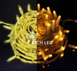 Гирлянда светодиодная желтая постоянного свечения 220B, 100 LED, провод желтый, IP65 RL-S10C-220V-C2Y/Y Rich LED