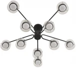 Потолочная люстра на штанге Lumion Natalina 8349/10C черный/прозрачный, металл/стекло LED GX53 10*7W 220V