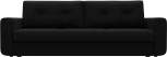 Диван прямой Лига-031 (Черный/Микровельвет) Лига Диванов арт.121269