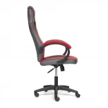 Кресло RACER GT new металлик/красный (кож/зам/ткань)