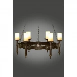 Уличный светильник подвесной Русские фонари Amelia 240-96/brg-10 (220V, ковка, на цепи, подсвечник, свеча)