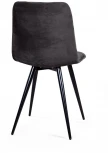 Стул UNO, бархат светло-серый 26/ чёрный конус Top Concept UNO 74639