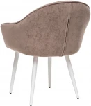 Стул с подлокотниками Вайд, каркас Белый, велюр Латте 2500000185717 Leset