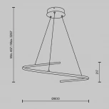 Подвесной светильник Maytoni Curve MOD242PL-L33BSK (LED, 220V, на тросе)