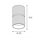 Точечный светильник накладной Wolta WSL-GU10/18WG под лампу GU10 Белый / золотой NIMB