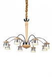 Подвесная люстра Lucia Tucci Natura 158.8 (LED, 220V, бук, на цепи)