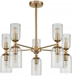 Потолочная люстра на штанге Lumion Kassia 6586/10 золото/прозрачный, металл/стекло E14 10*40W 220V