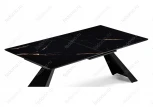 Стеклянный стол Woodville Стиг обсидиан / черный 474322
