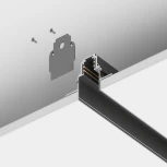 Шинопровод под гипсокартон 1м Gravity встраиваемый черный (магнитный) Maytoni Technical TRX010-421B (48V)